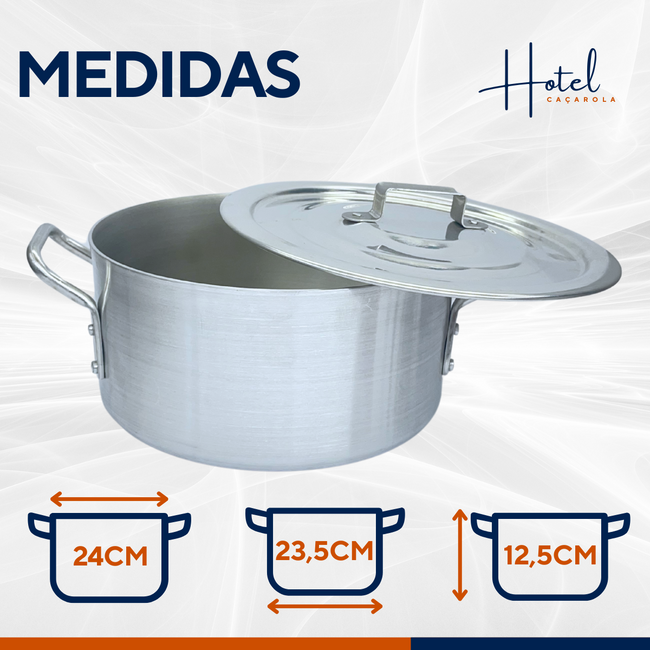 Caçarola Hotel Reta N24 Alumínio Main Image