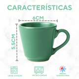 Xicara Café Ceramica Verde 70ml
