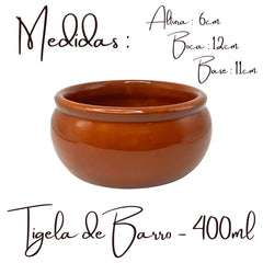 Cumbuca Paulista N°0 Bowl Barro Motta Servir 400ml Motta
