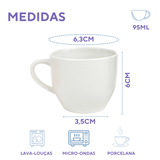 Xicara Café Porcelana Branca
