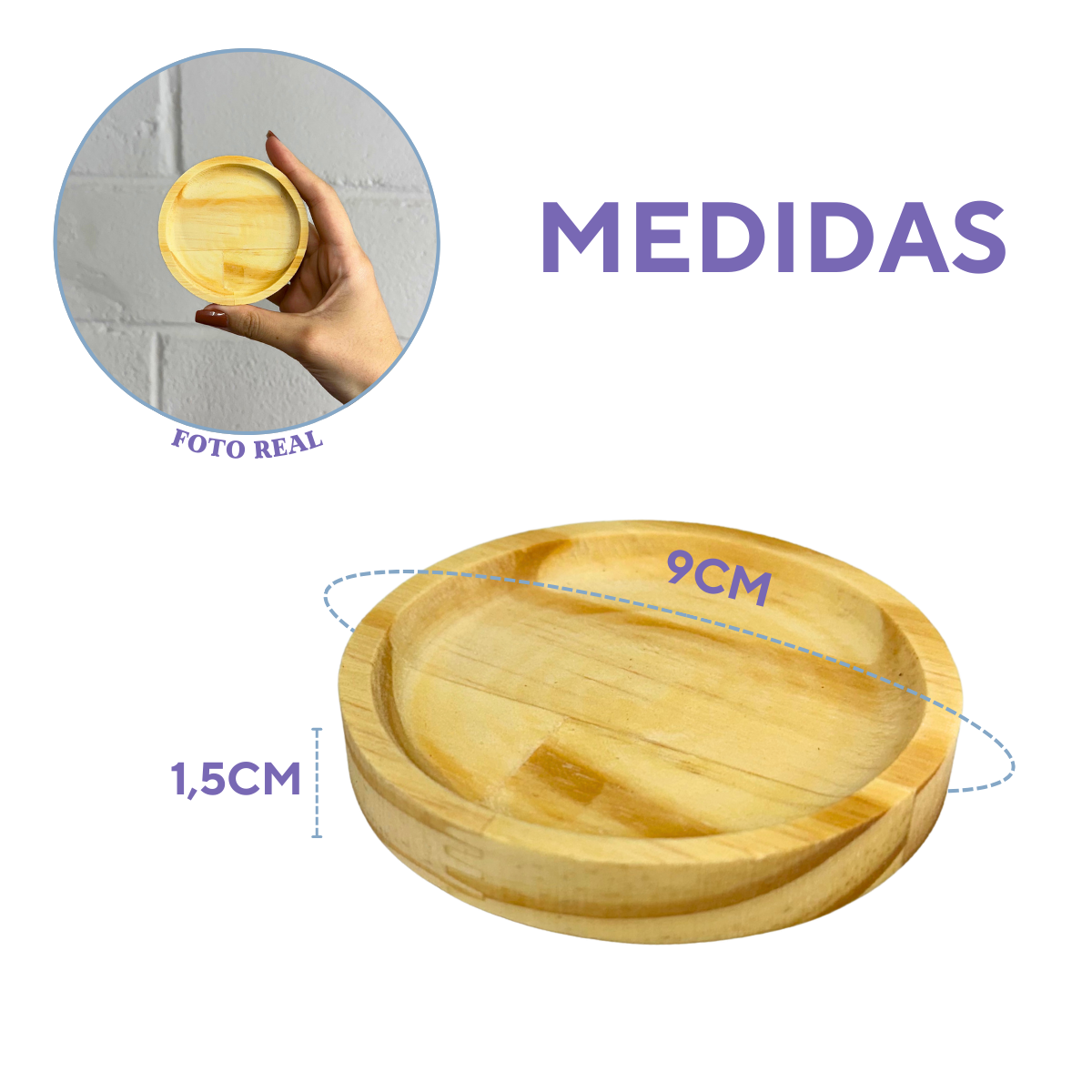 Jogo 6 Xícara De Porcelana Com Pires Madeira Casa Chá Café Branco