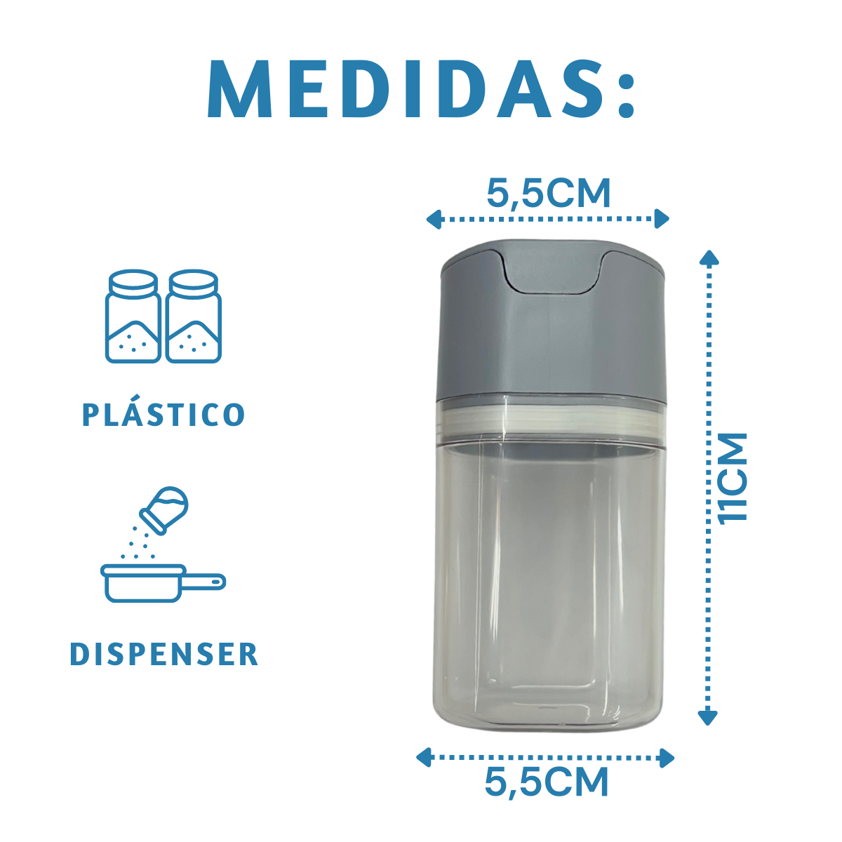 Dispenser temperos condimentos