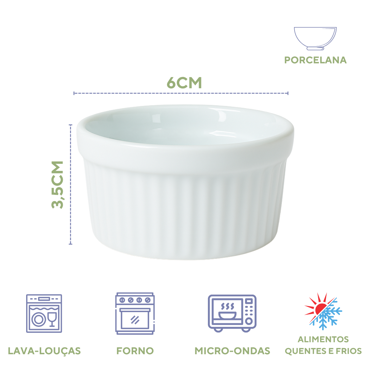 Ramekim porcelana 40ml 2°Linha