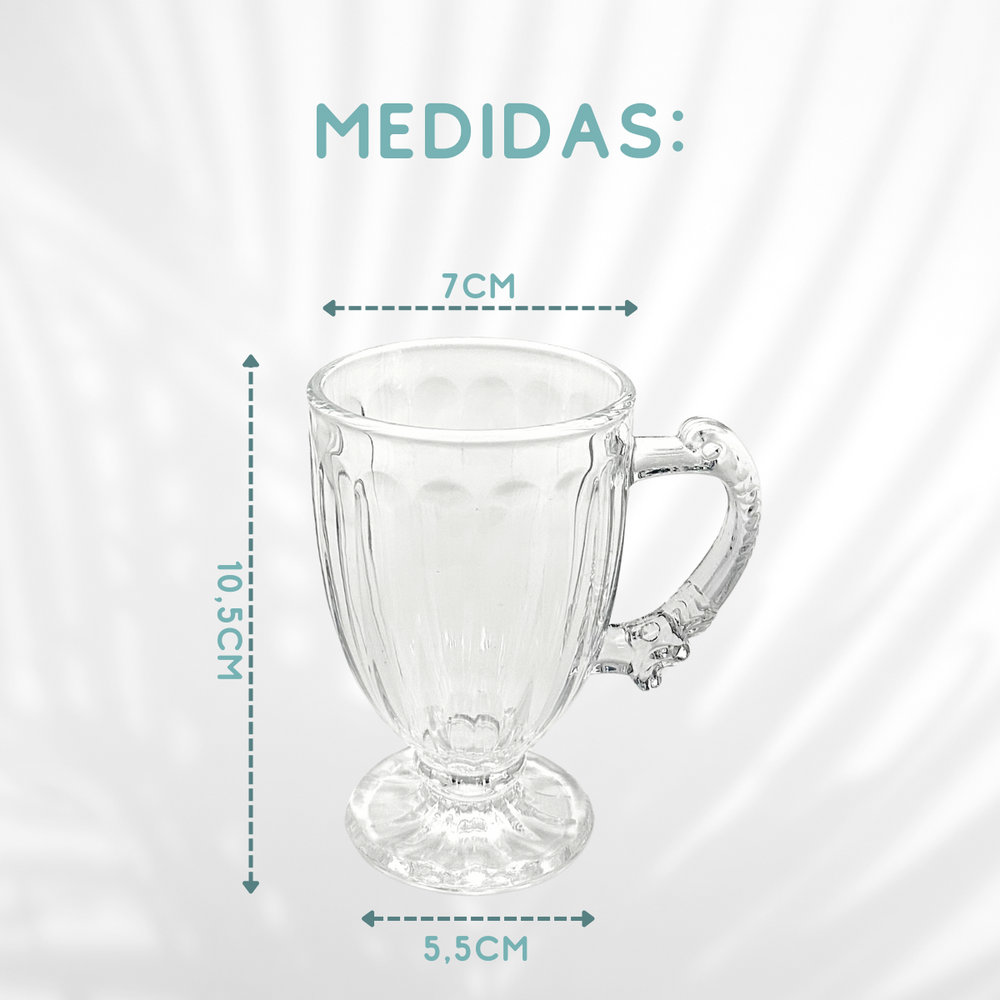 Xicara de Chá Vidro 190ml - A Gourmet