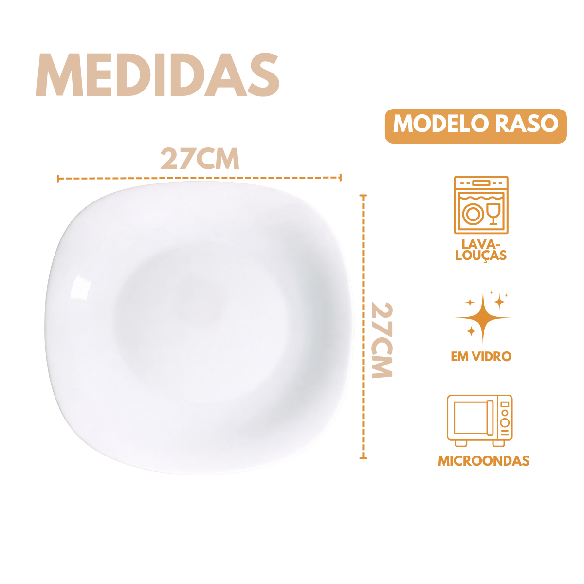 Prato Opaline Raso 27cm