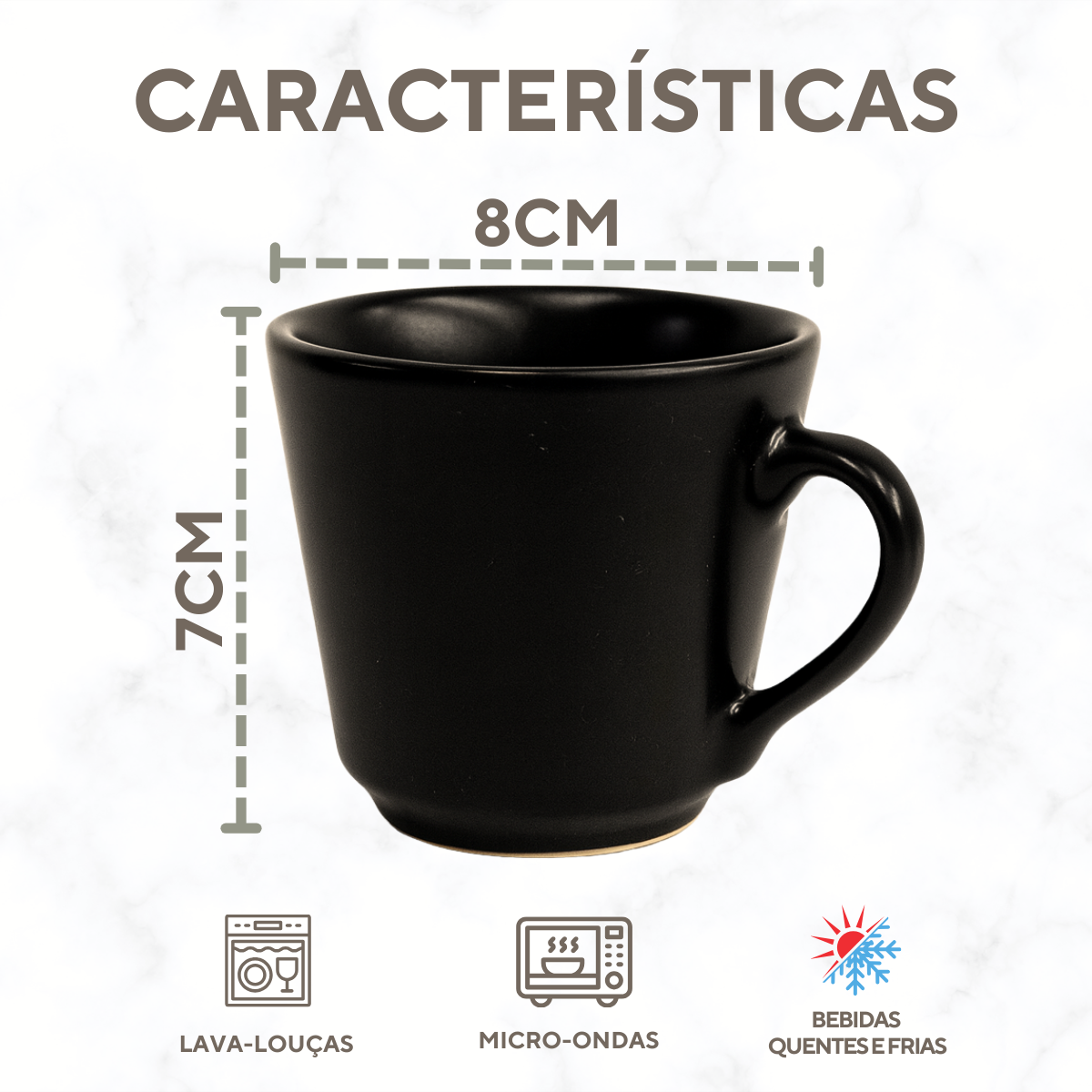 Xicara Chá Ceramica Refrataria 200ml