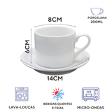 Xicara de Chá de Porcelana 200ml
