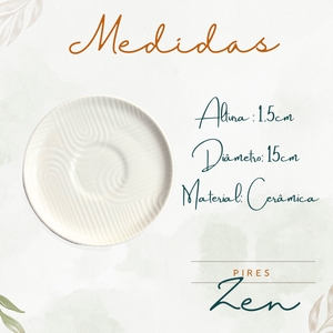 Xicara Chá Com Pires Zen 200ml - A Gourmet