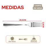 Garfo de Mesa Novara Aço Inox