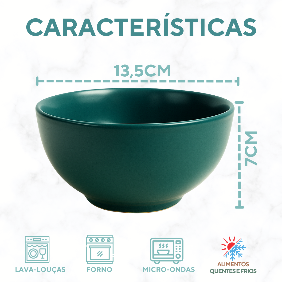 Cumbuca Ceramica Jade 500ml