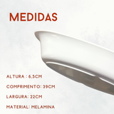 Travessa oval de melamina 39cm Belaggio Travessa