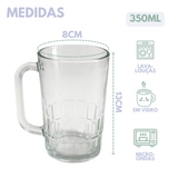Caneca Vidro Jade 350ml