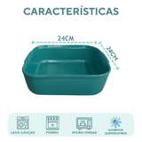 Travessa Cerâmia Quadrada Jade