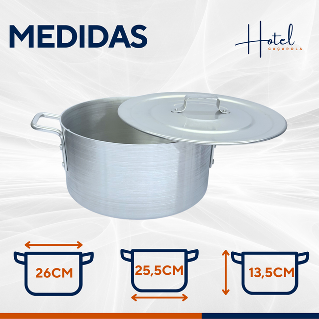 Caçarola Hotel Reta N26 Alumínio Main Image