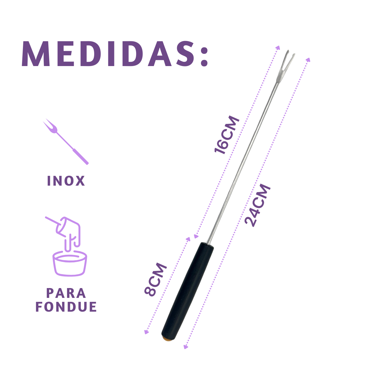 Jogo de Garfo Fondue Com 6 Peças