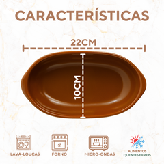 Travessa Mini Oval Ceramica 300ml