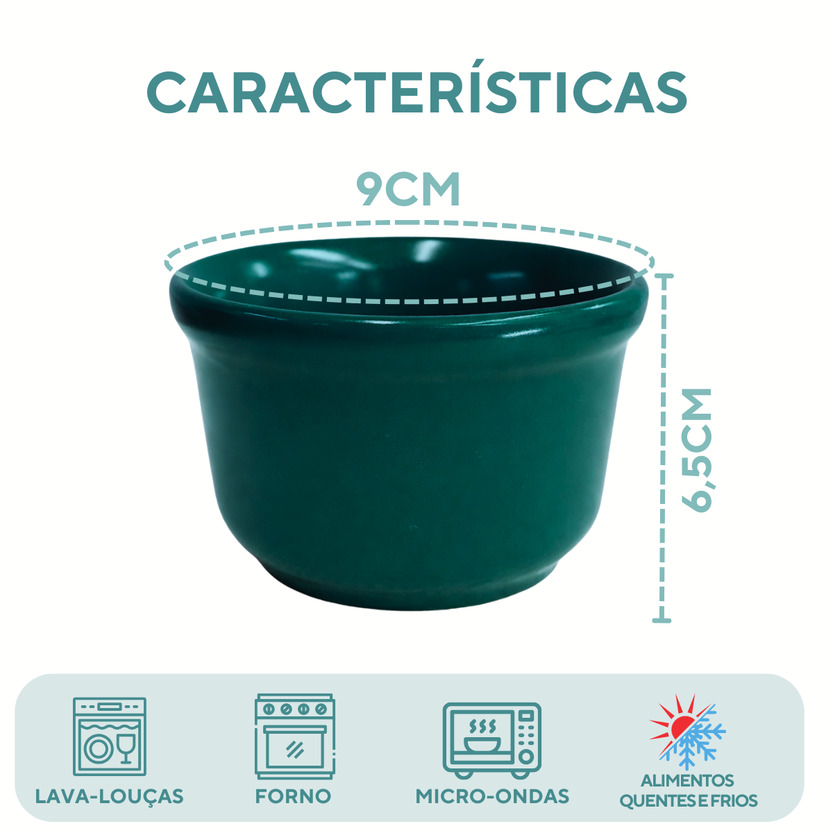 Cumbuca Ceramica Refrataria 200ml Jade
