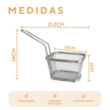 Kit Para Porções Tábua Cesta Para Frituras Ramequim Kit Restaurante