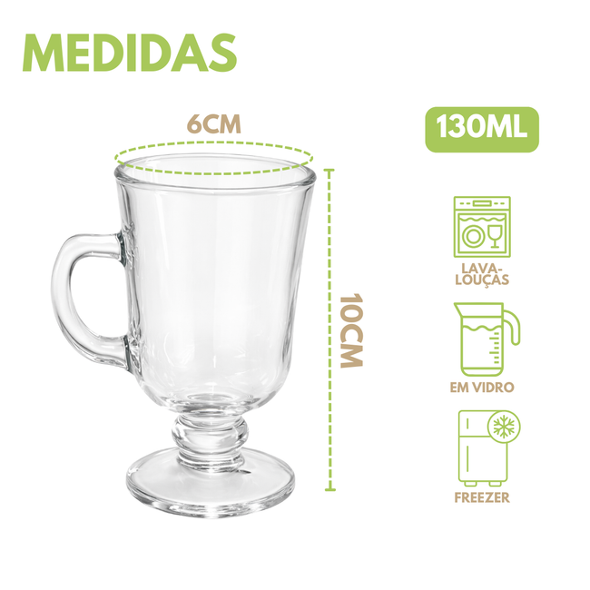 Taça Vidro Crystal Cappuccino 130ml Main Image