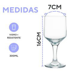 Taça agua buffet vidro 300ml