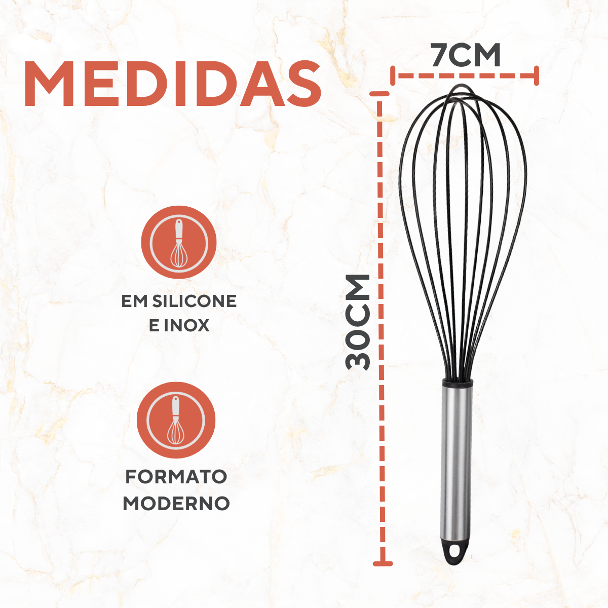 Batedor Clara Fuet Silicone