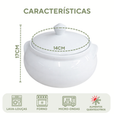 Cumbuca Grande C/ Tampa 2,5L em Porcelana
