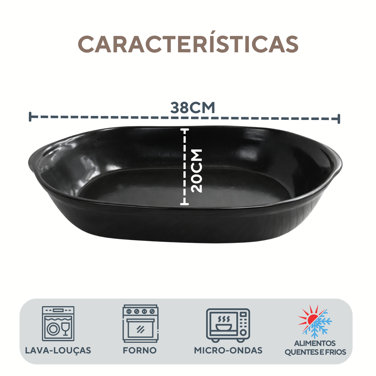 Travessa Oval G Petróleo 2,3L