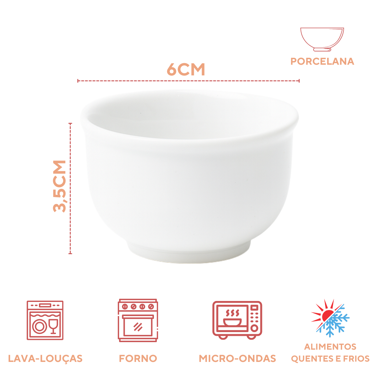 Cumbuca Restaurante Porcelana 200ml