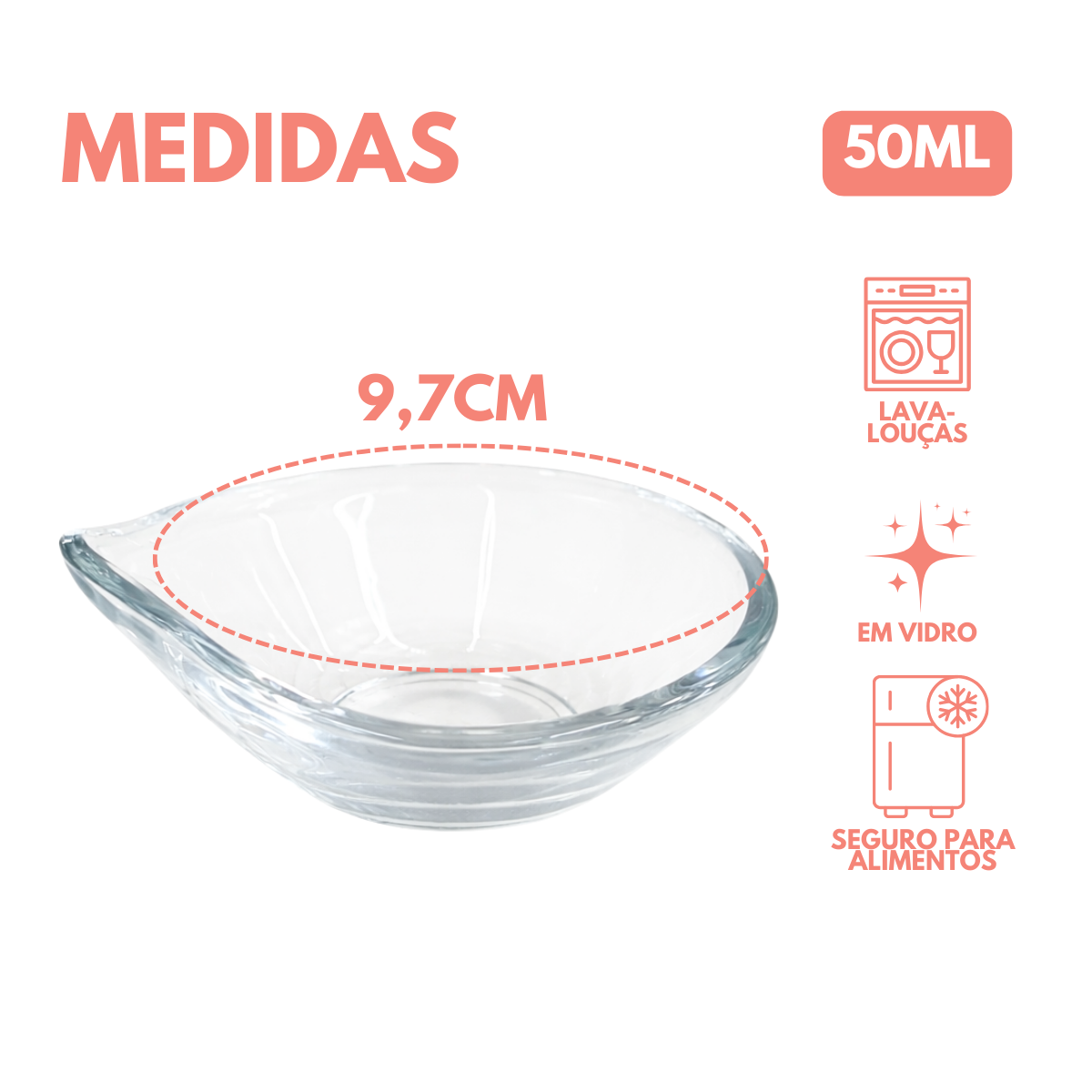 Molheira Gota Vidro Finger Food