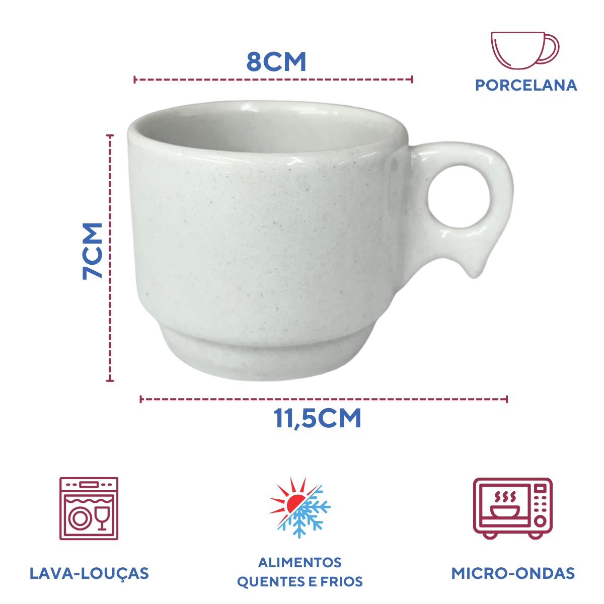 Xicara porcelana 200ml