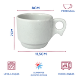 Xicara porcelana 200ml