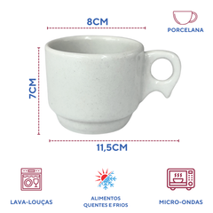 Xicara porcelana 200ml