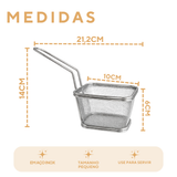 Peneira Batata Servir Fritura Inox