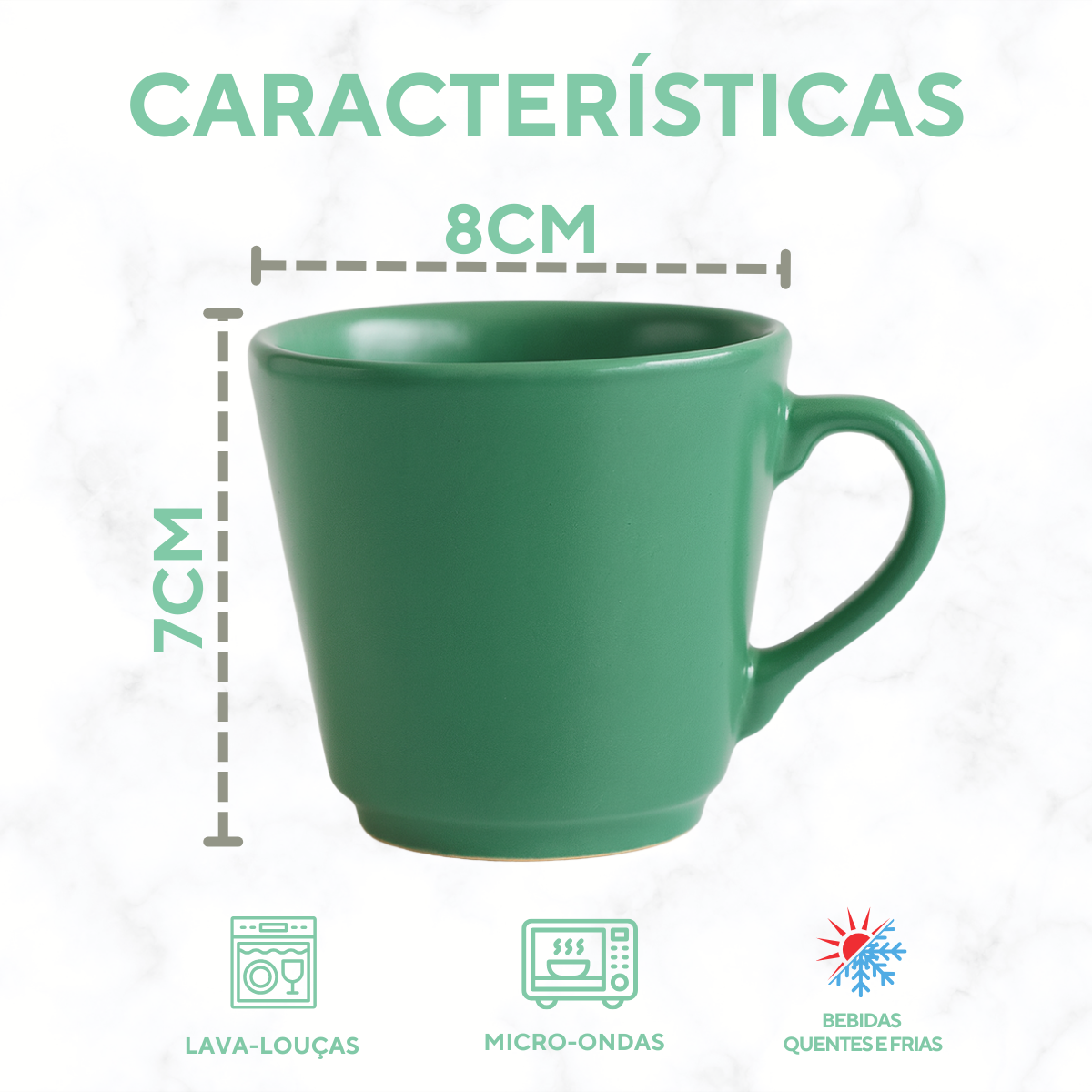 Xicara de Chá sem Pires Verde