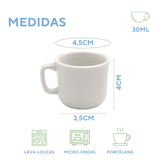 Mini Xicara 30ml Porcelana