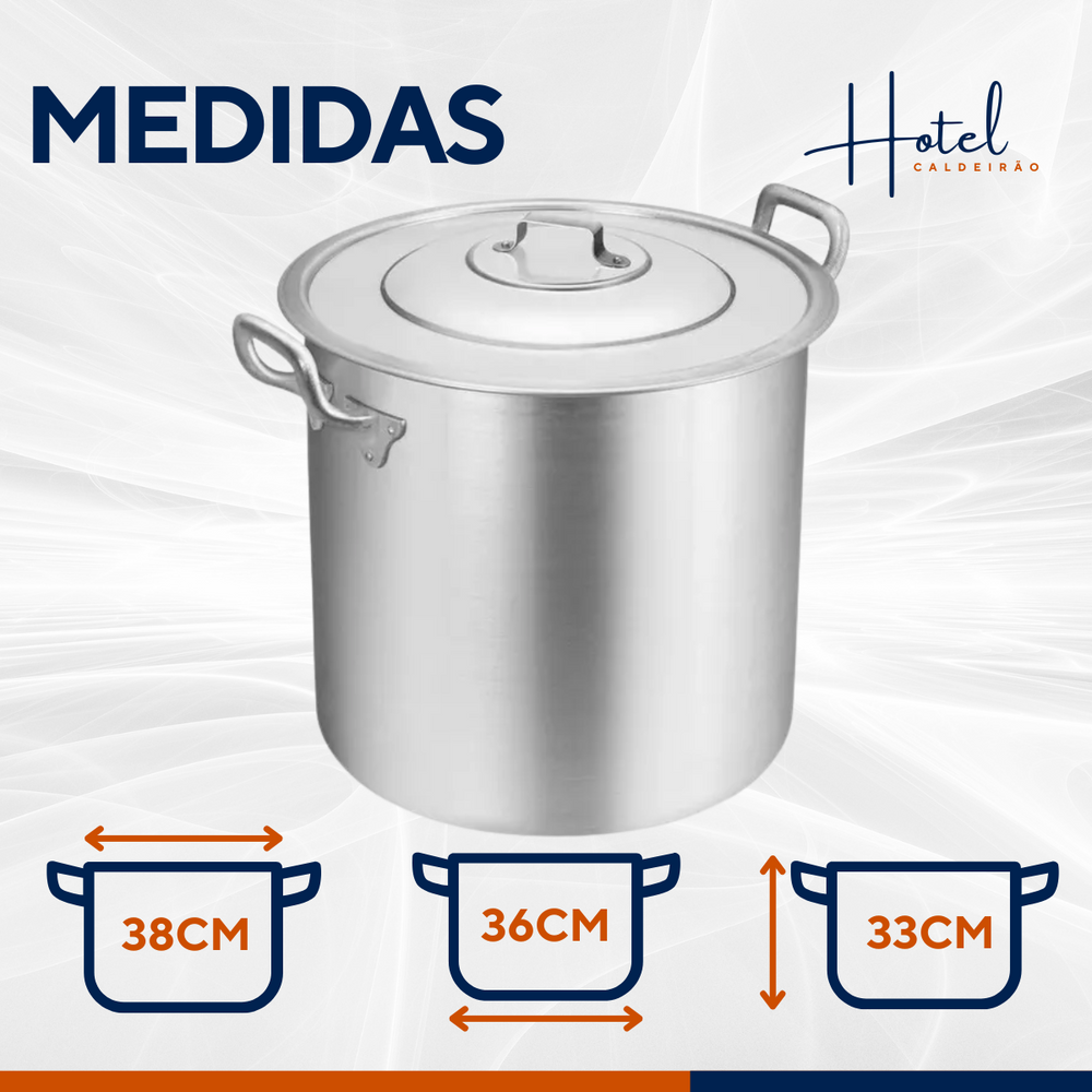 Caldeirão Hotel n°36 Alumínio Linha Profissional Arary