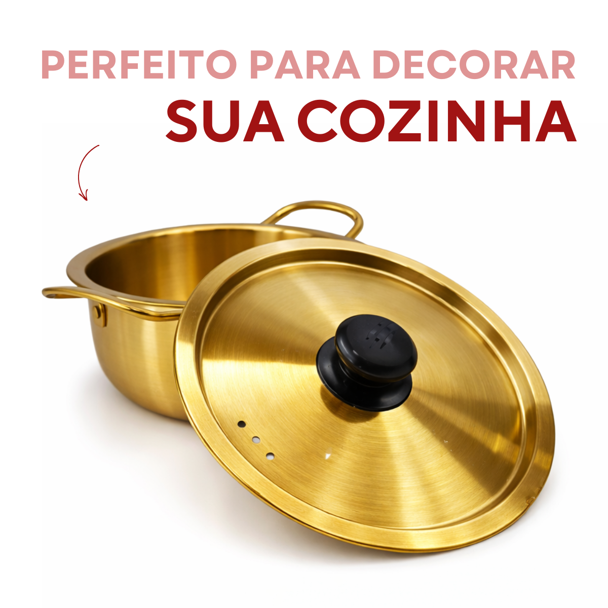 Caçarola Servir Dourada 1,3Litros