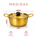Caçarola Servir Dourada 1,3Litros