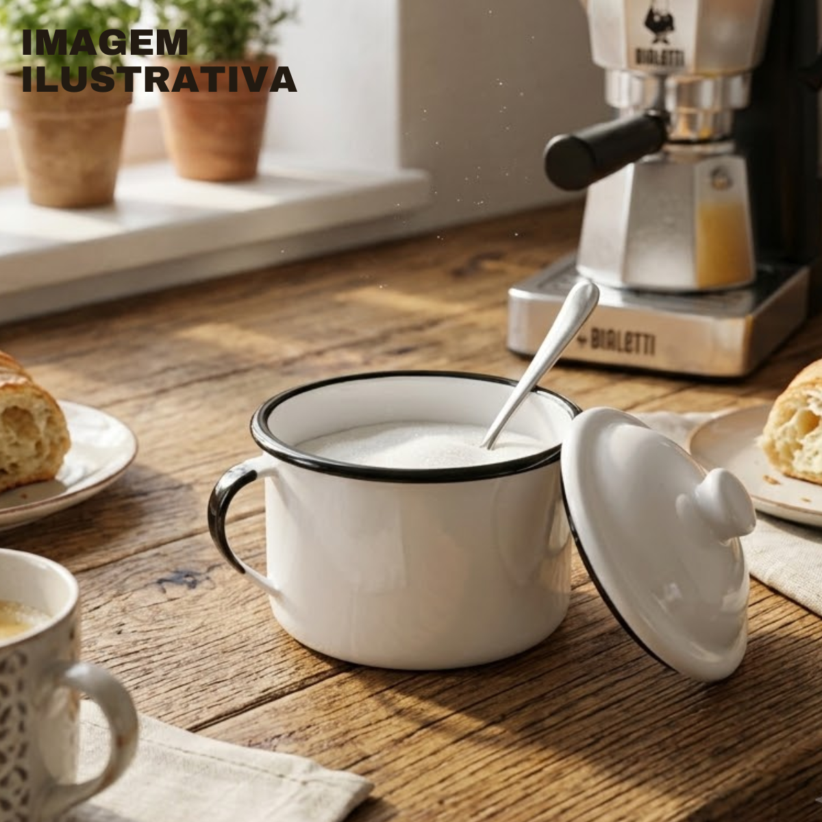 Açucareiro Ágata Branco 450ml