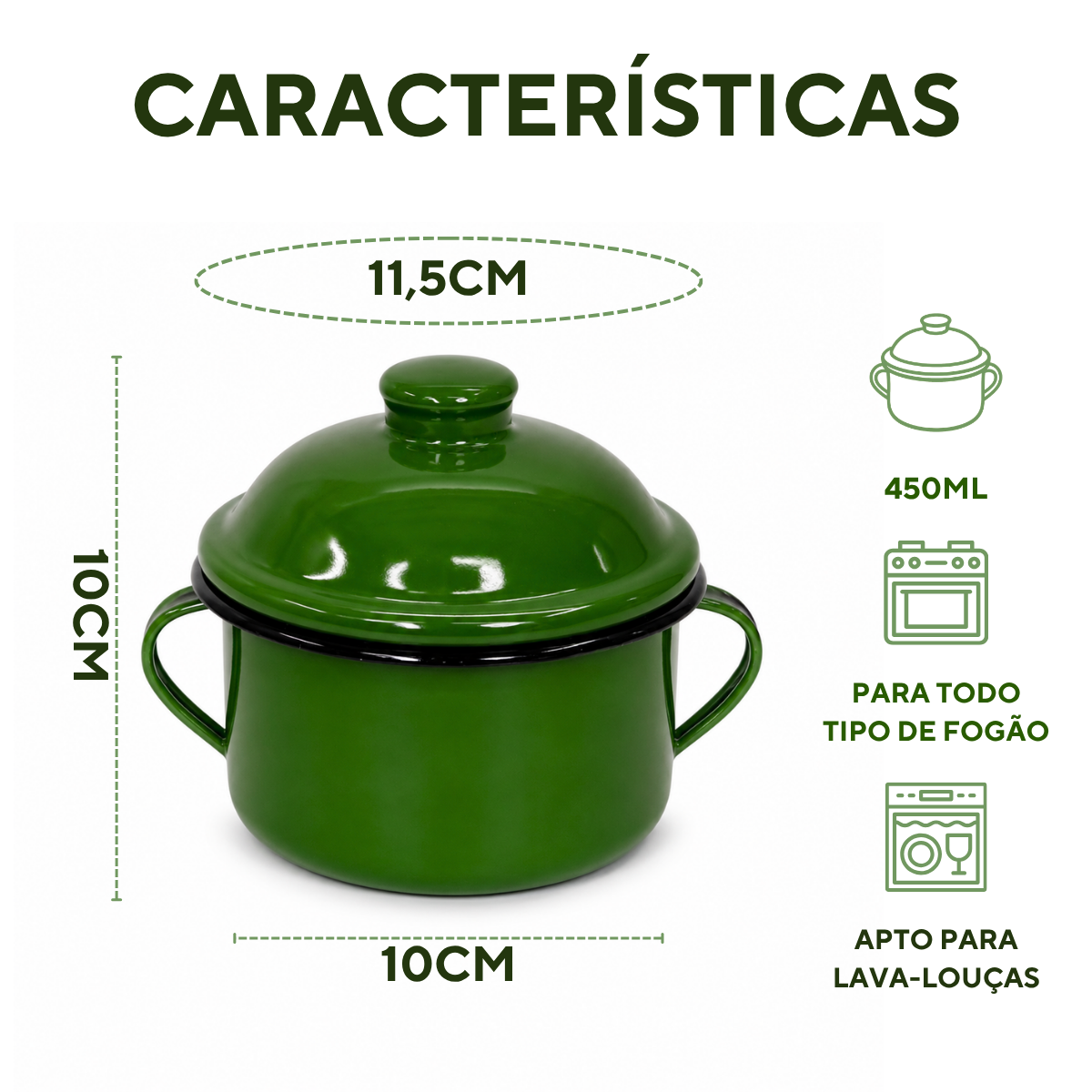 Açucareiro Ágata Verde 450ml