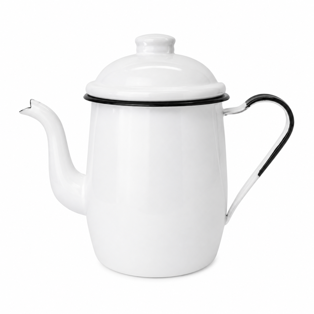 Bule Agata De Café Chá Esmaltado 1 Litro Interior Preto