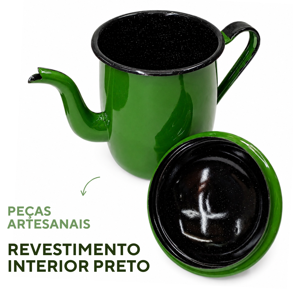 Bule De Café Chá Agata 1 Litro Esmaltado Modelo Antigo