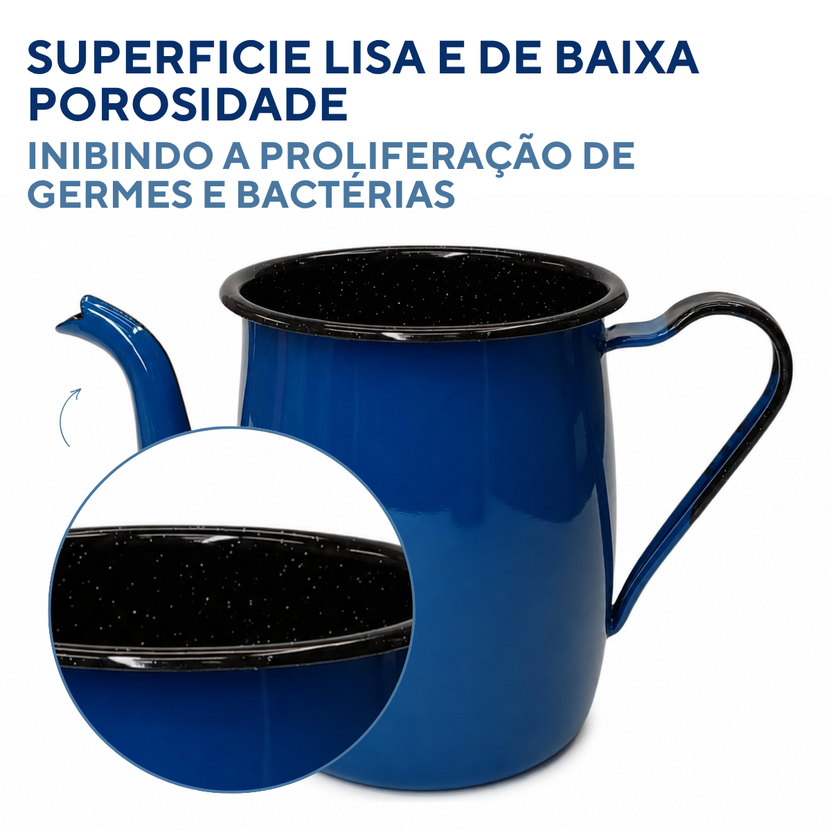 Bule Agata Chá Esmaltado Tradicional 1 Litro Mesa De Café