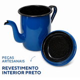 Bule Agata Chá Esmaltado Tradicional 1 Litro Mesa De Café