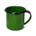 Caneca Esmaltada Agata 70ml Borda Preta Pequena