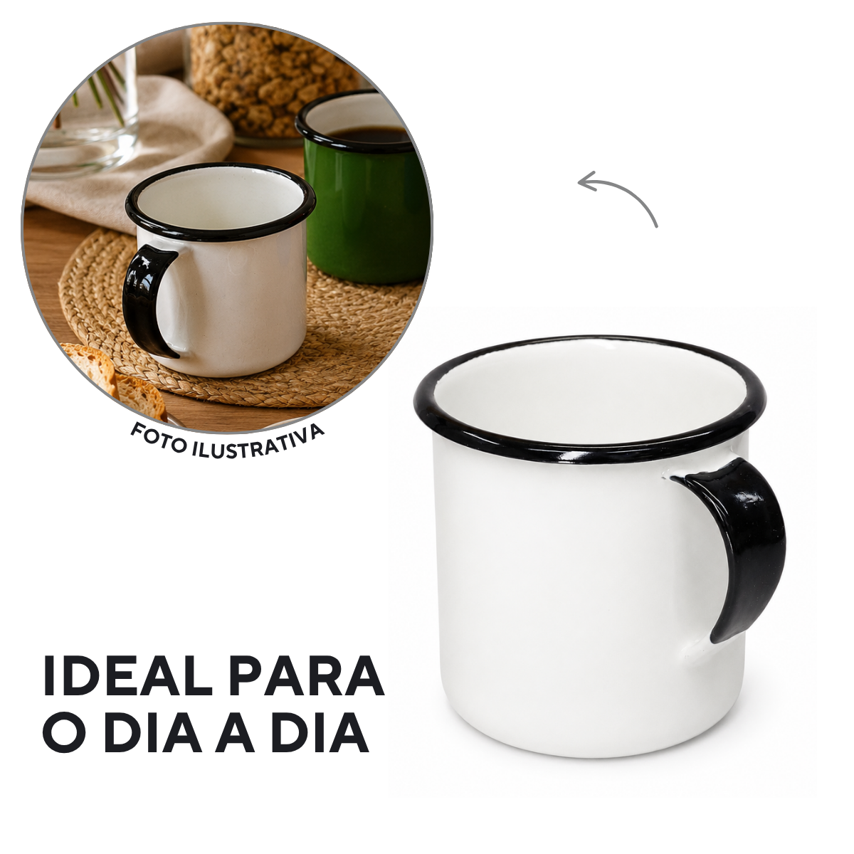 Caneca Agata 180ml Esmaltada