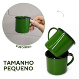 Caneca Esmaltada Agata 180ml Para Café Chá Retrô