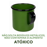 Caneca Esmaltada Agata 180ml Para Café Chá Retrô