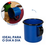 Caneca Xícara 180ml Agata Aço Esmaltado