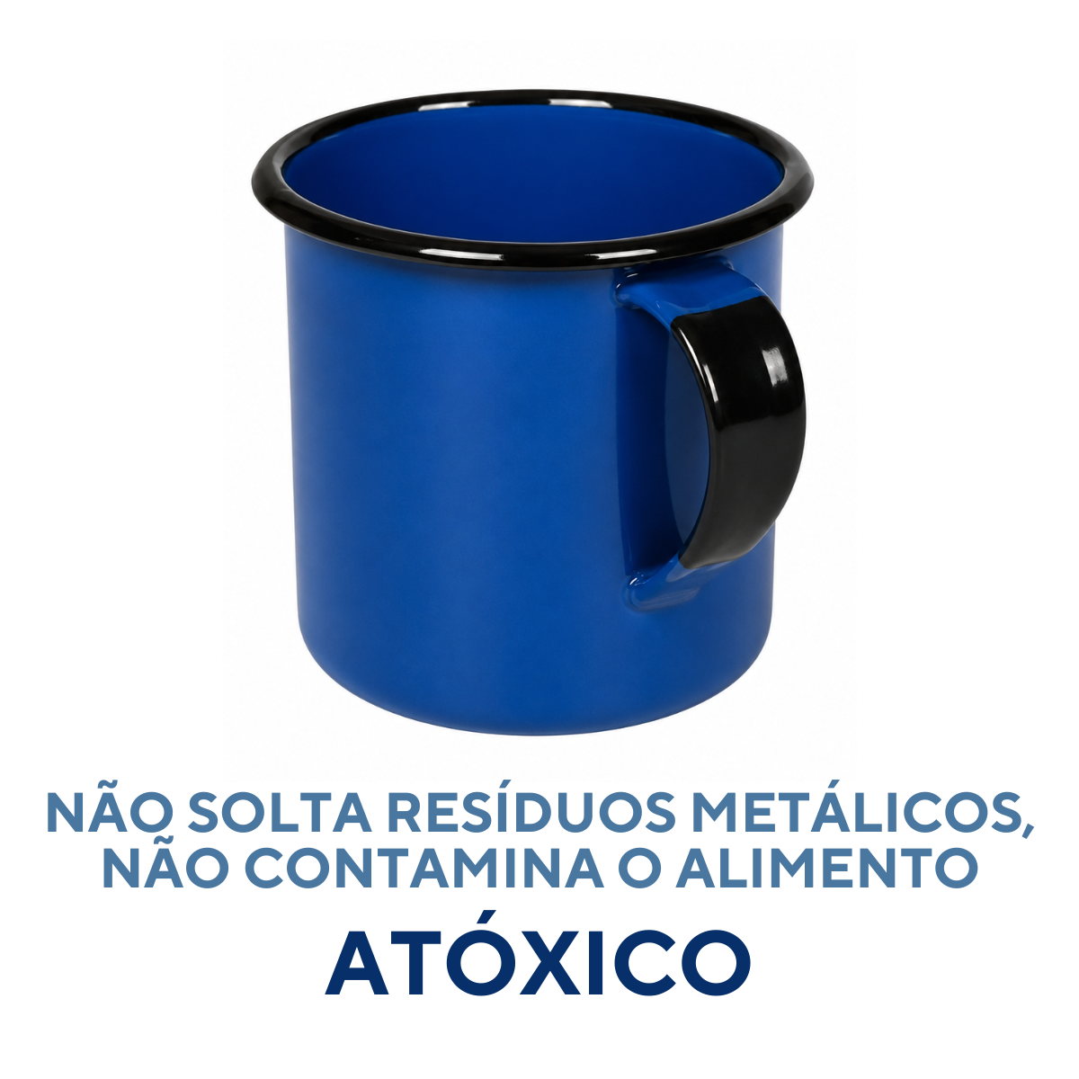 Caneca Xícara 180ml Agata Aço Esmaltado